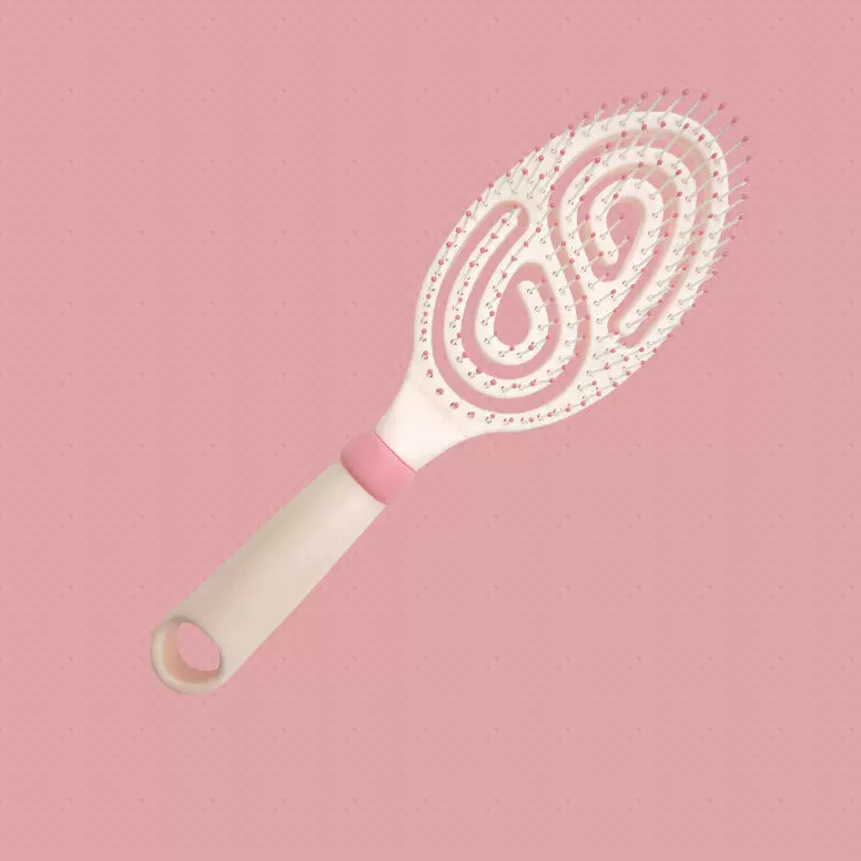 百搭按摩大弯梳弧度设计圆头梳齿顺发弧形排骨弯月梳子护发神器