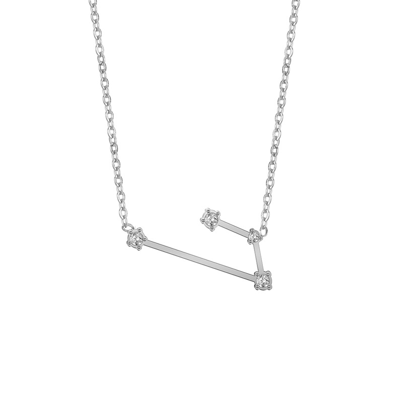 Casual Simple Style Constellation Stainless Steel Titanium Steel Plating Inlay Zircon Necklace display picture 2