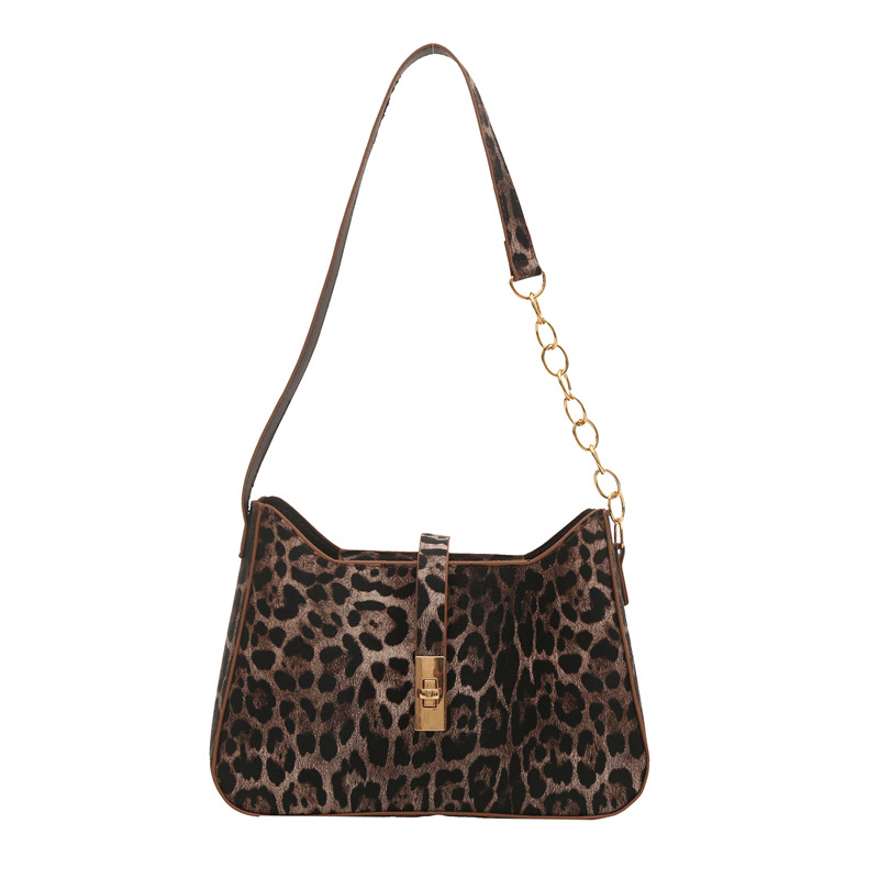 Bolso de leopardo de alto valor de cara nicho de mujeres 2025 nueva moda personalidad bolso de brazo de hombro caliente bolso pequeño