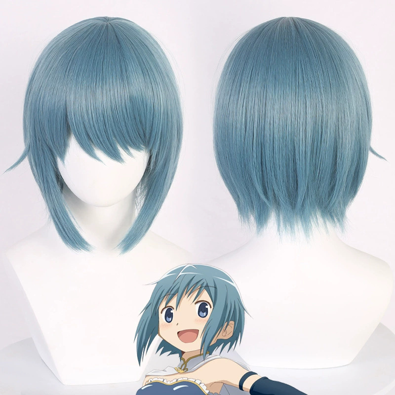 Hui Hui magic girl small round sayega mei tree sayexiang cosplay wig light blue short hair