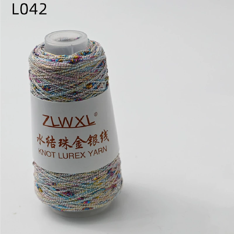 Woven silk threads handmade, 50 gram, gold and silver