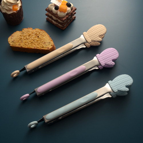 Kitchen food clips, barbecue, fried noodles, cute food clips, bread food clips, high temperature resistant, anti-scalding silicone clips