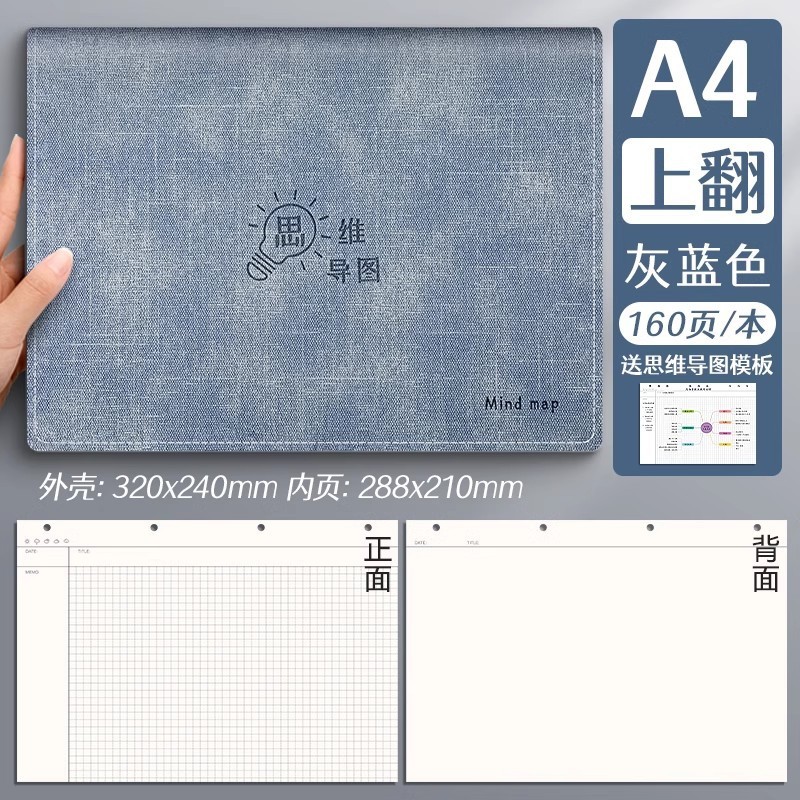 B 5思惟導図バインダーはメッシュの方眼ノートのソフトケースの大学院受験のA4を取り外して芯のノートを交換することができます。|undefined