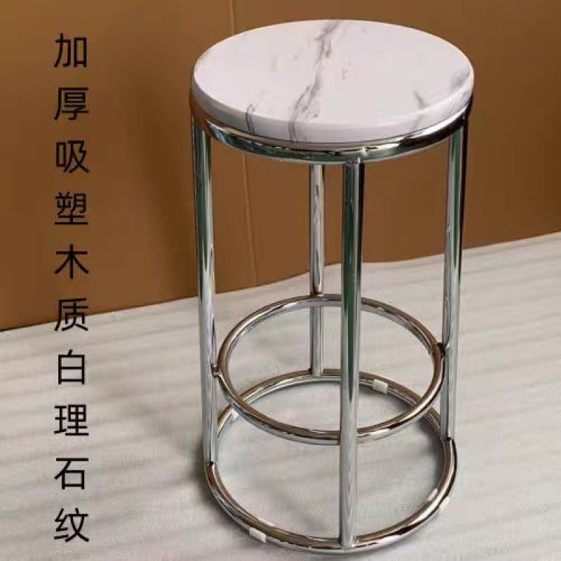 73 high white marble pattern + electroplated shelf