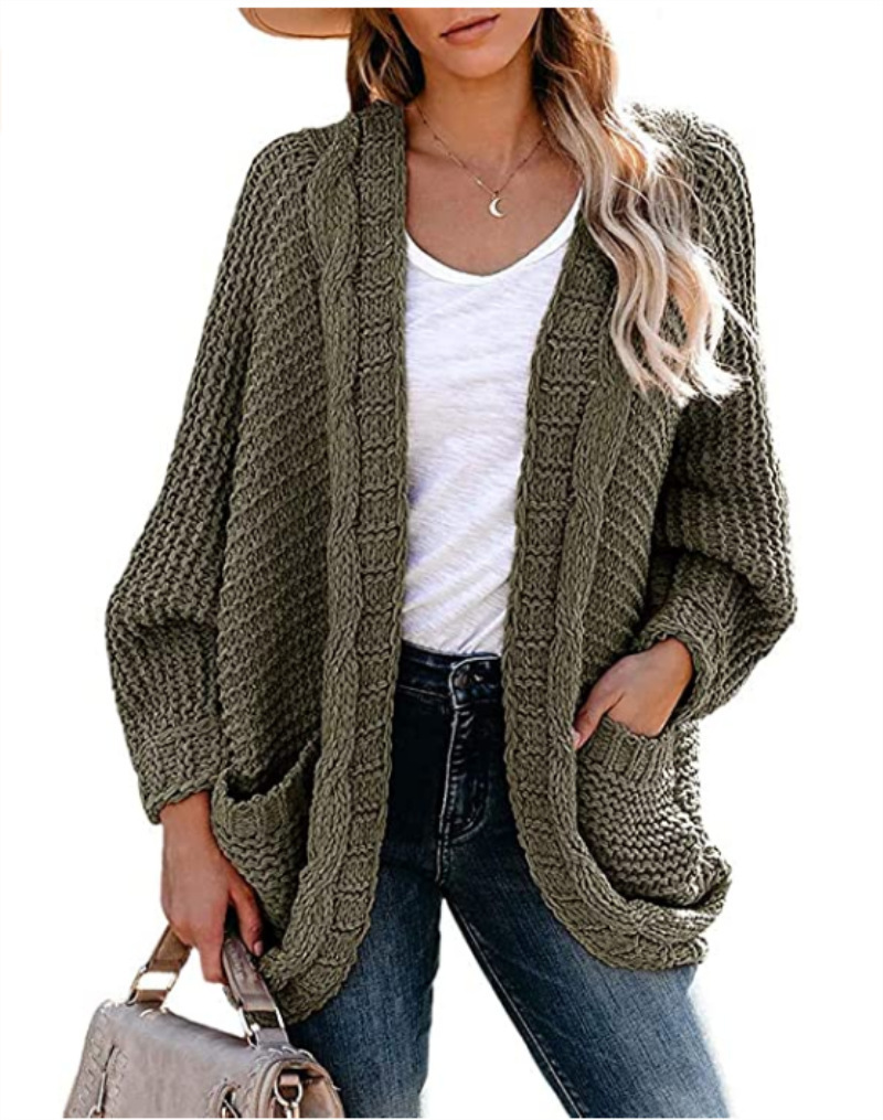 Suéter Cárdigan de Punto para Mujer, Talla Grande, Estilo OL, Otoño/Invierno 2026, Nuevo, Transfronterizo, Amazon
