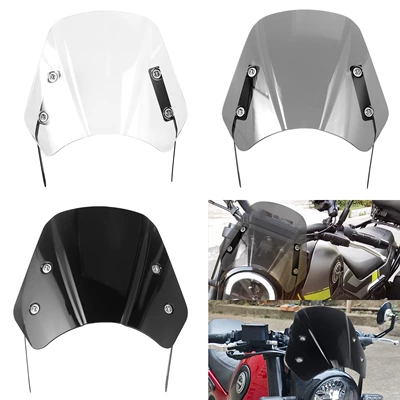 Retro Universal Motorcycle Headlight Windshield, Motorcycle Modification Accessories Windshield Protective Cover