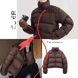 羽绒服肯豆风小个子新款短款冬季立领鸭绒面包服