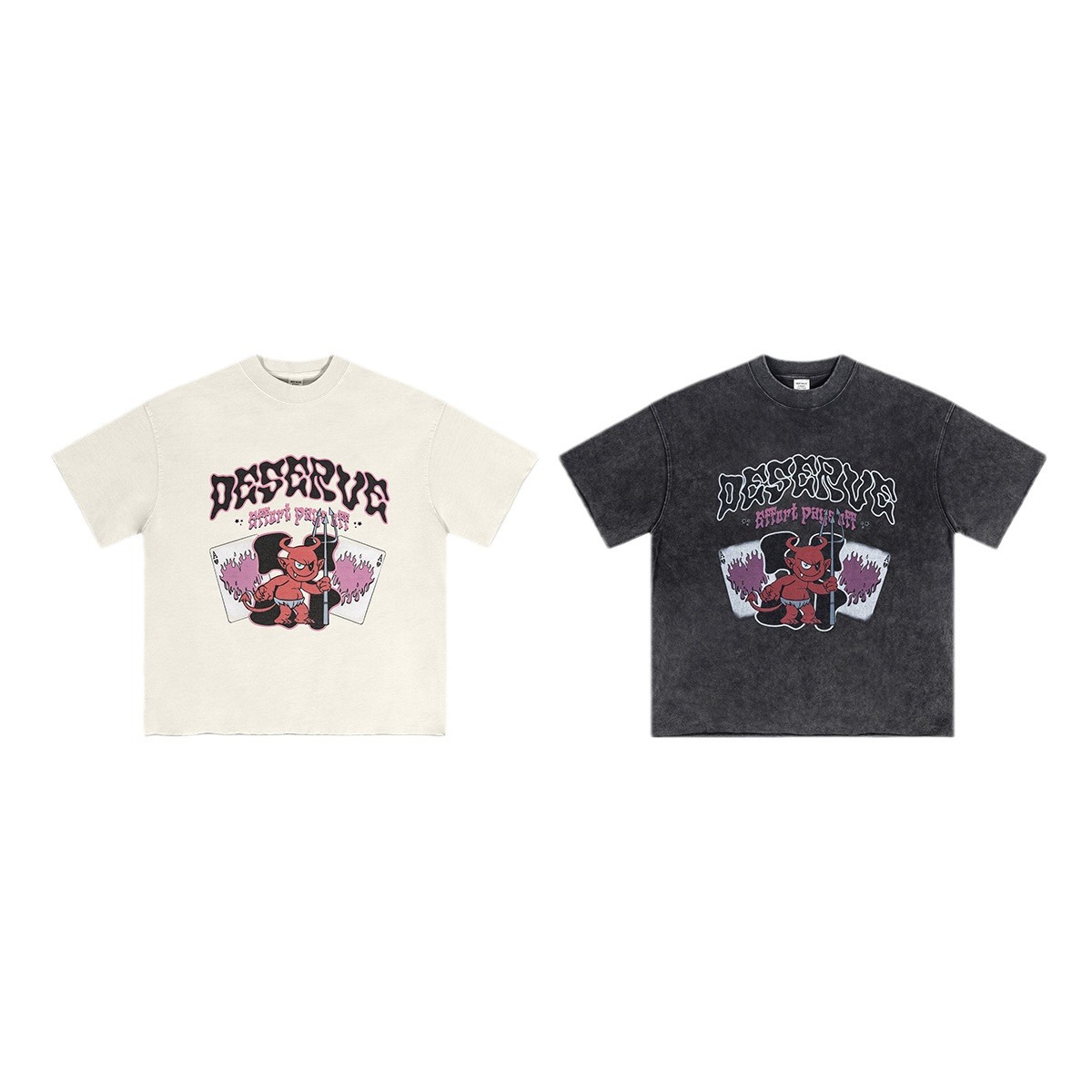 BE ropa de hombre | 2025 primavera y verano juventud algodón puro americano tendencia callejera ins viento lavado impresión camiseta de manga corta hombres