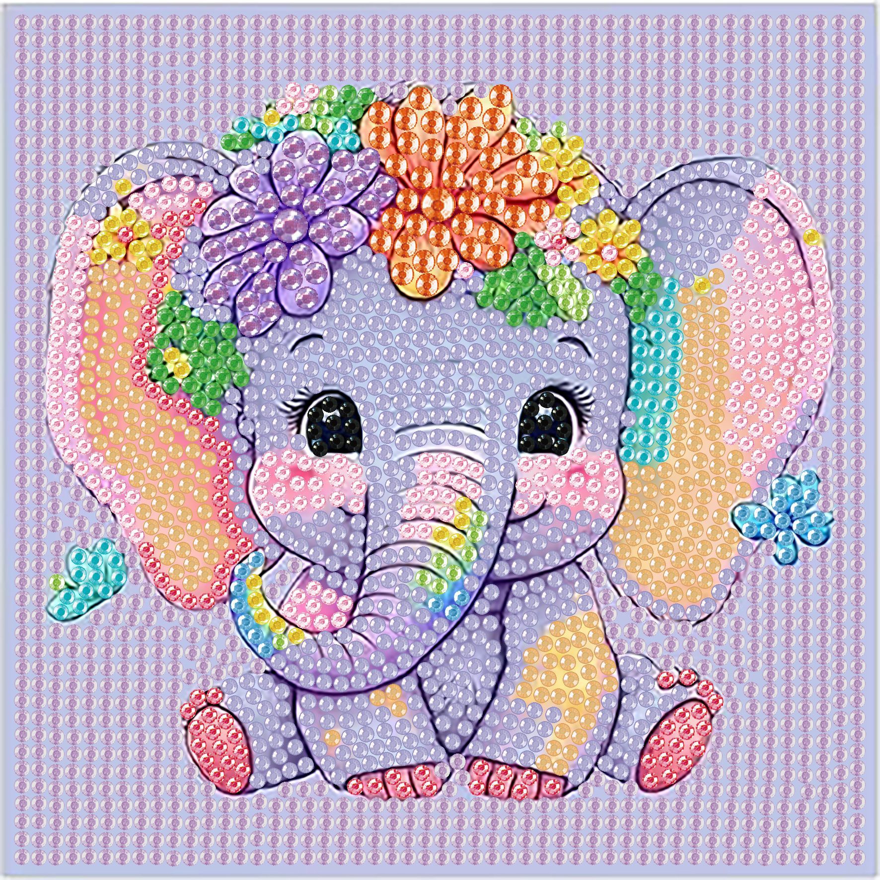 DS25 single cartoon diamond painting (with frame 15*15cm)