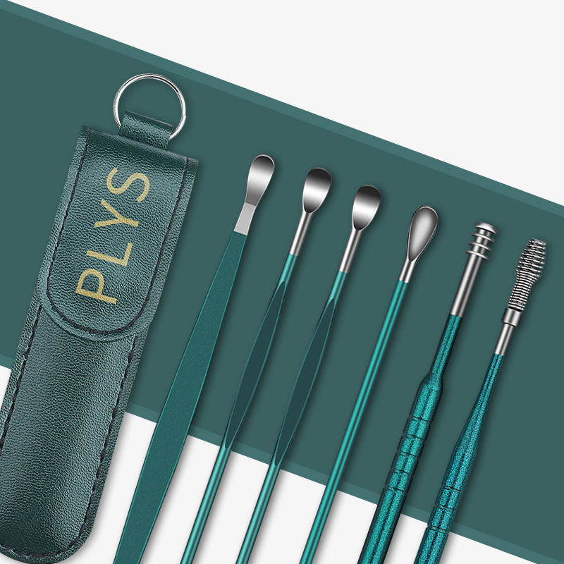 Regalo de orejas para niños, cuchara de orejas para adultos, conjunto espiral limpio, cuchara de orejas para niños