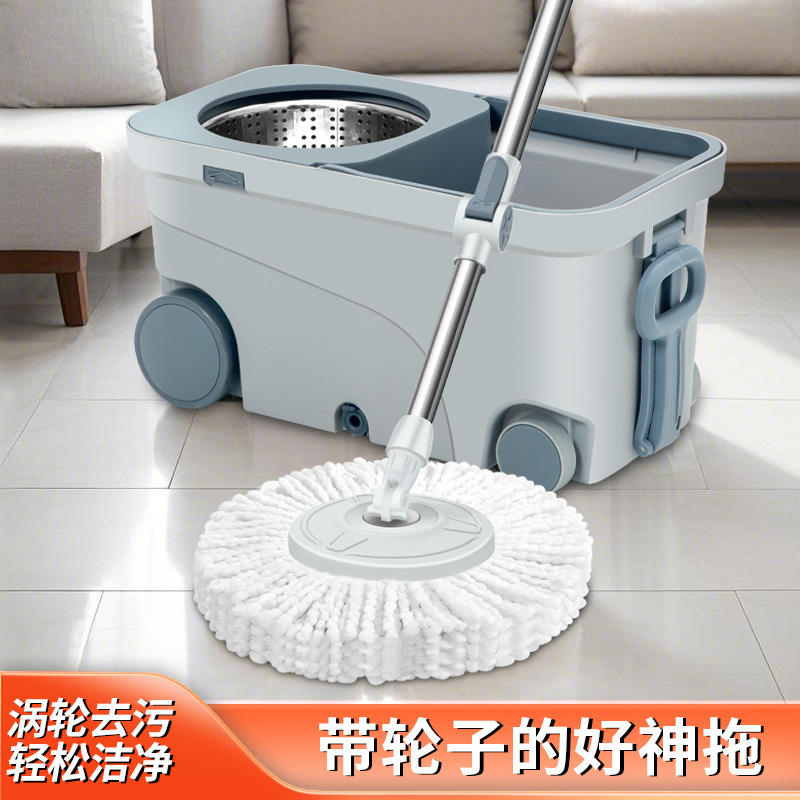 Rotary Mop Hand-free Washing 2025 New Household Drying Mop Bucket Mop Net Dehydration Lazy Man Mopping the Floor