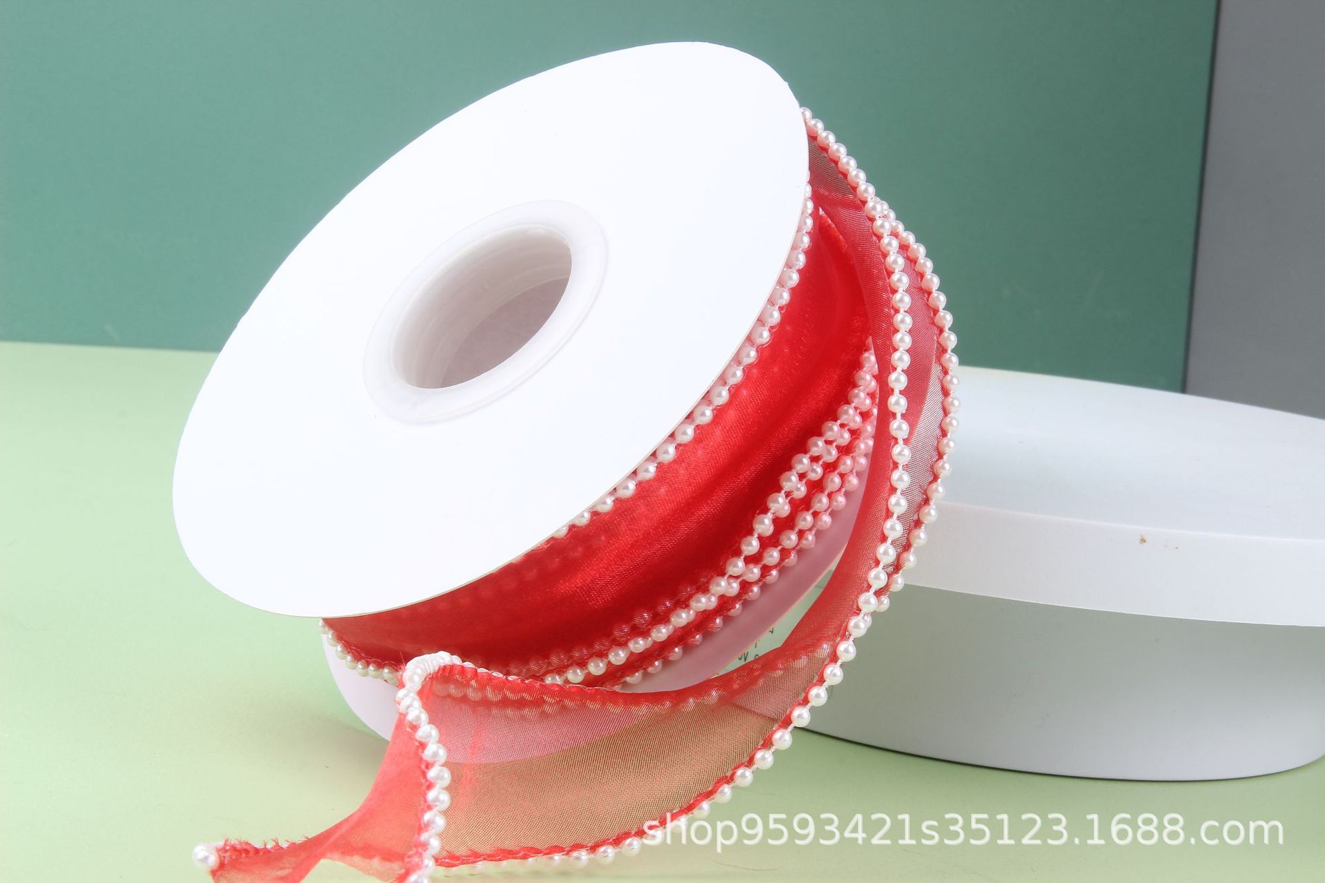 Ramo de cinta de hilo de cola de pez perla Material de embalaje Boda hecha a mano Material de lazo floristería Caja de regalo de pastel al por mayor