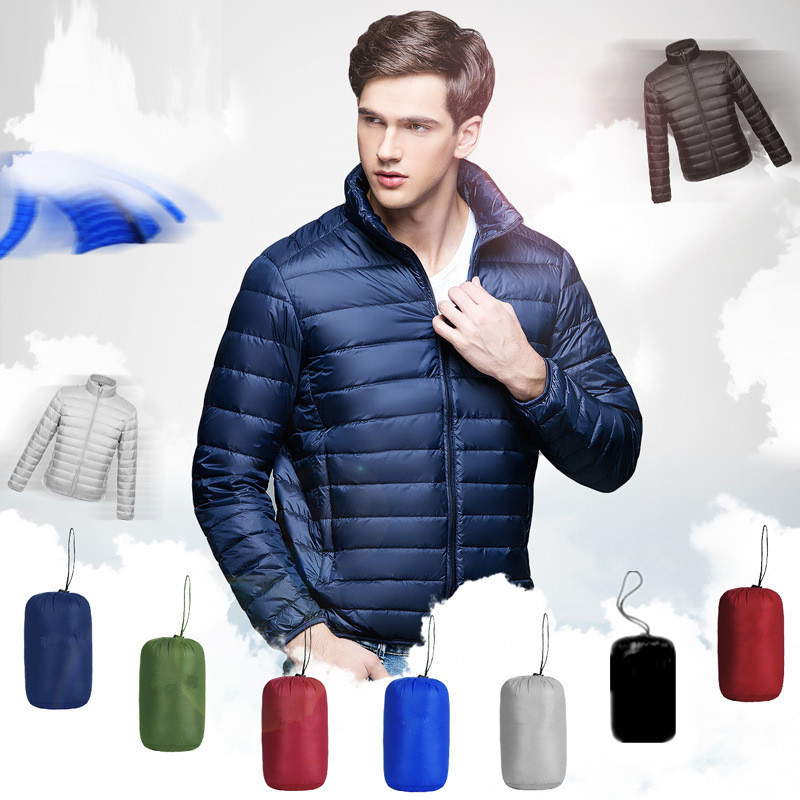 2025 New Lightweight down Jacket for Men, Short White Duck down Coat, Thin down Jacket for Middle-Aged and Elderly Men