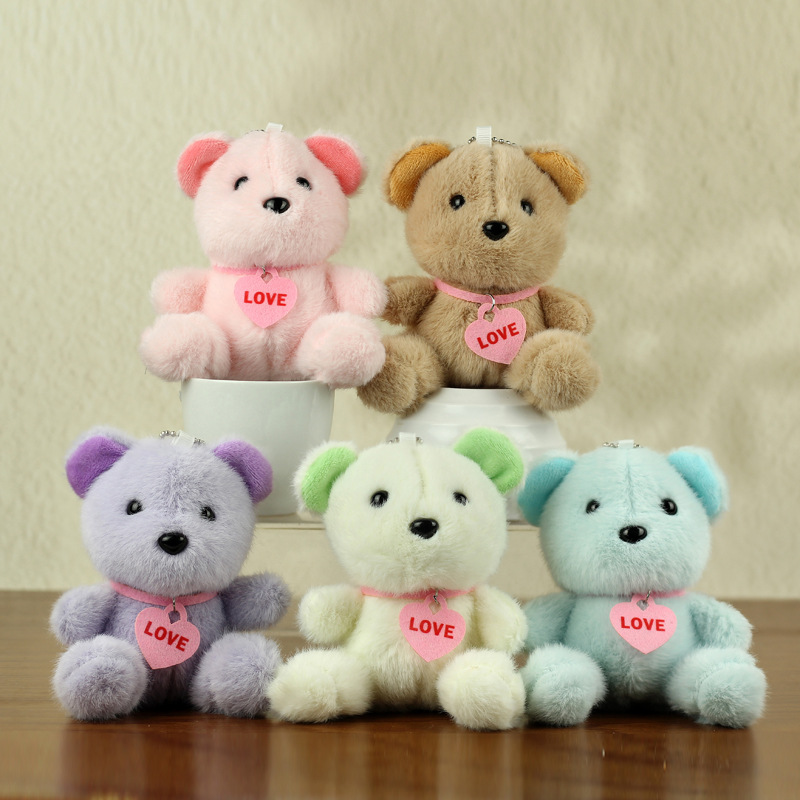 Adorable peluche dibujos animados Teddy Bear colgante Teddy Bear juguetes mochila muñeca decoración estudiantes pequeños regalos