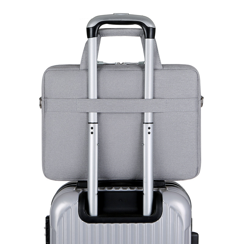 厂家批发简约新款14寸15.6寸笔记本电脑包男女单肩手提电脑包logo