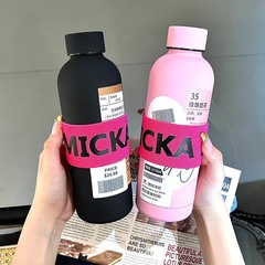 簡約高顏值大容量保溫杯500ml男女士304不鏽鋼水杯便攜ins校園