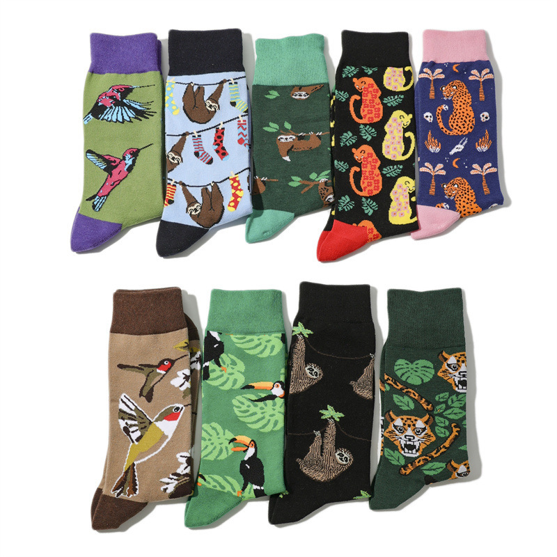 Women's animal cartoon tube men's bird monkey animation wholesale socks women's trendy men's foreign trade ins manufacturers socks