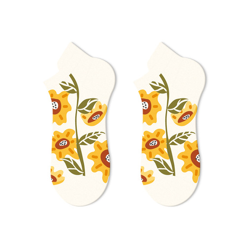 Lumi heel protection socks for women, summer thin Japanese cotton ins trend shallow breathable non-falling socks for men