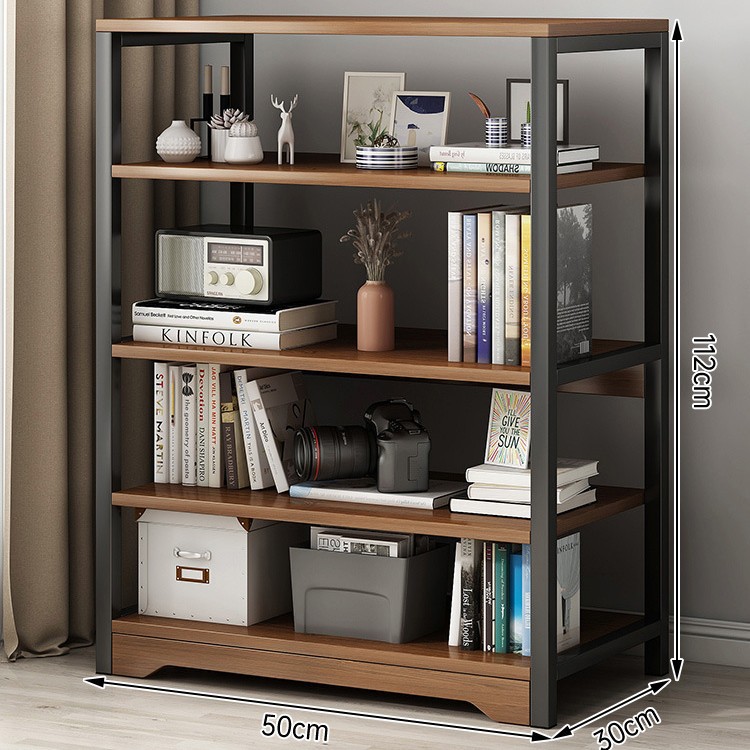 Piso multi-capa de almacenamiento rack de hierro multifuncional simple estantería Escritorio de oficina estante de almacenamiento de pared image 23