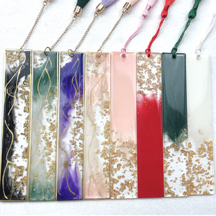 Gold bookmark epoxy gold foil bookmark reading companion Bookmark New Teacher's Day gift