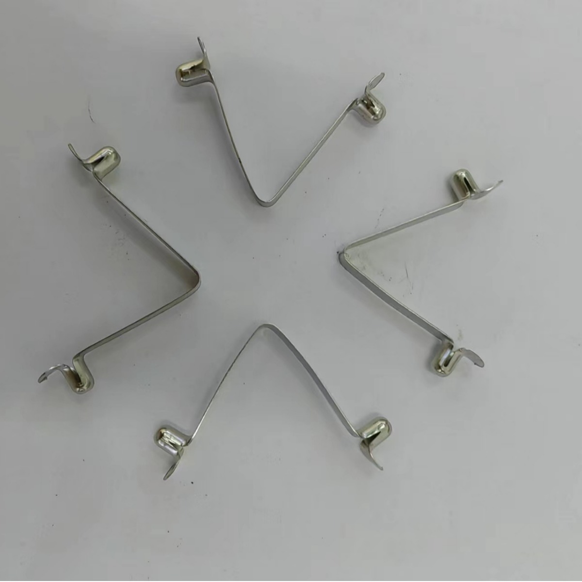 6mm双头弹片· 五金冲压件V形管内定位弹片 帐篷专用卡扣