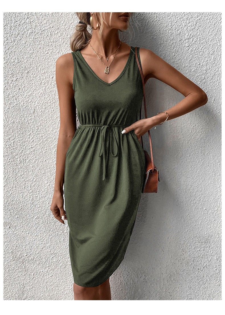 Summer Women Wear Sleeveless Casual Solid Color Dress 13 Summer Women Wear Sleeveless Casual Solid Color Dress