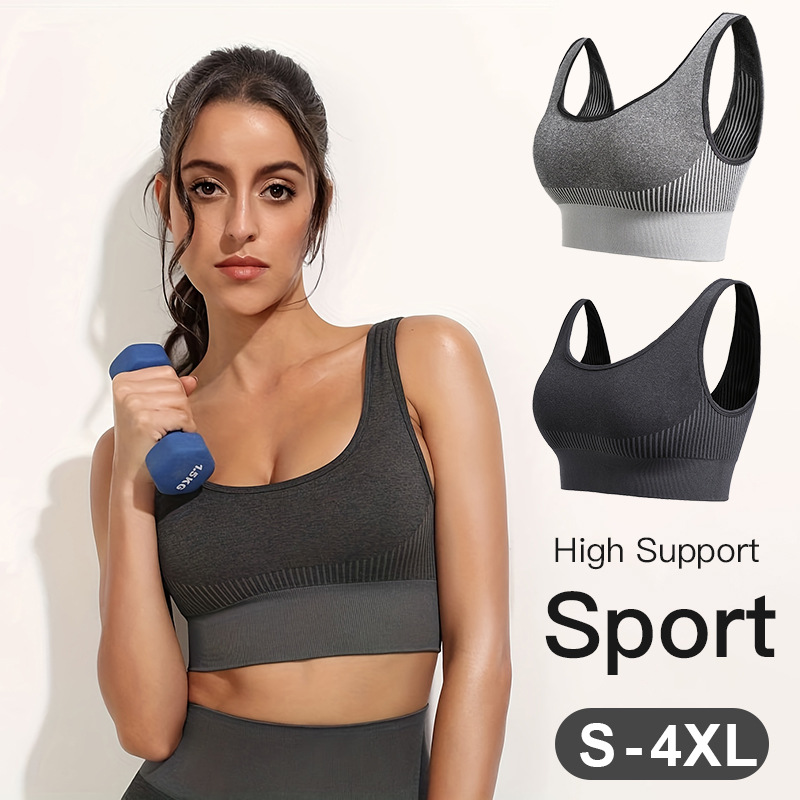 European and American Cross-Border Fashion Sports Vest Yoga Running Fitness Wireless Bra Women's Underwear Women's Foreign Trade Wholesale