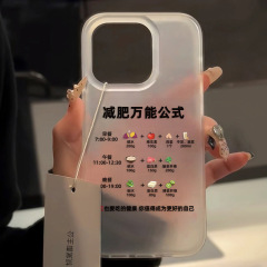 ダイエット式はiPhone15アップル16の女性の携帯ケース13 promaxアニメ14透明12を適用します。