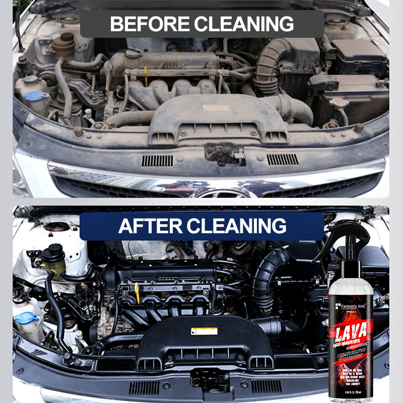 Agente de limpieza externo del motor del automóvil, agua de la cabeza, almacén de la sala de máquinas, herramienta de descontaminación fuerte, desengrasado, renovación de lodo, transfronterizo image 2