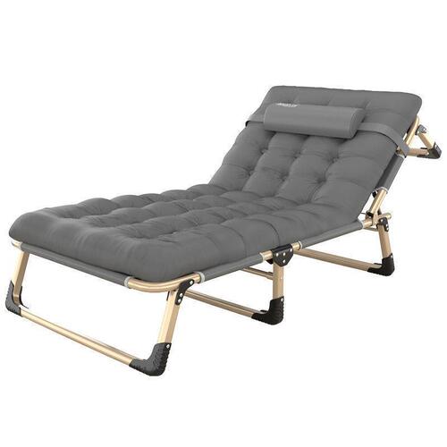 Household simple single folding bed nap bed office adult nap bed outdoor camp bed multi-function recliner