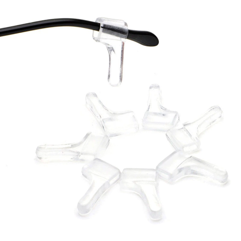 Наушники из ПВХ, обычно используемые очки, противоскользящая крышка, фиксированный ушной крючок с защитой от падения, наушники, маленькие размеры, средние, большие