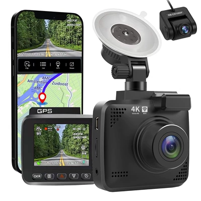 4K Ultra-Clear Wide-Angle Driving recorder - v53-4k1080p-dual-lenswifi