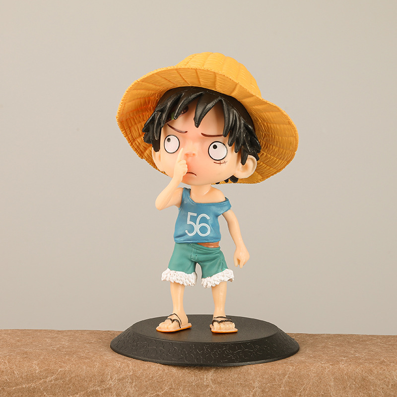11.5cm one piece hand-made cartoon nose digging Luffy doll toy decoration fashion play gift wholesale