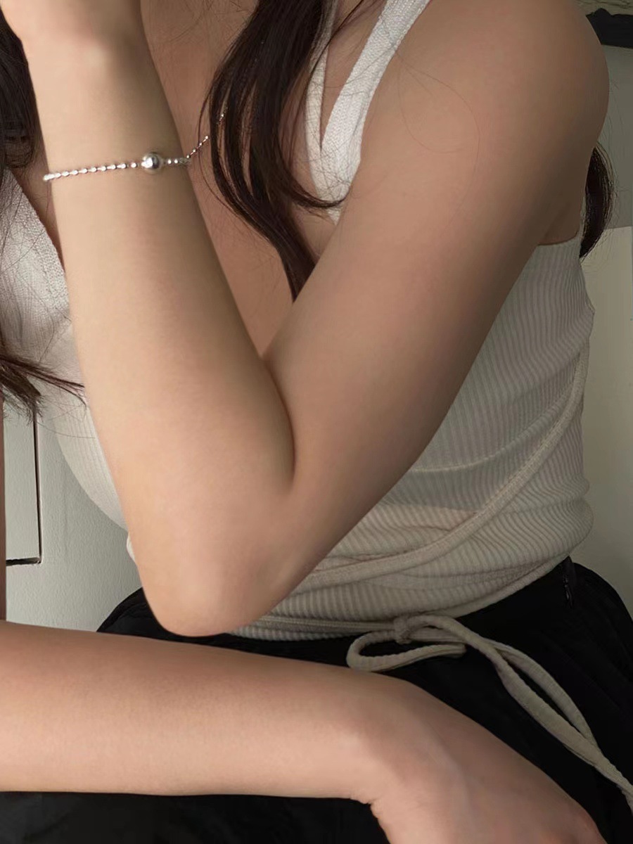 7g Weight Bracelets Classification 1 Piece Quantity Street Occasion Sterling Silver Material Commute Solid Color Sterling Silver Plating Bracelets