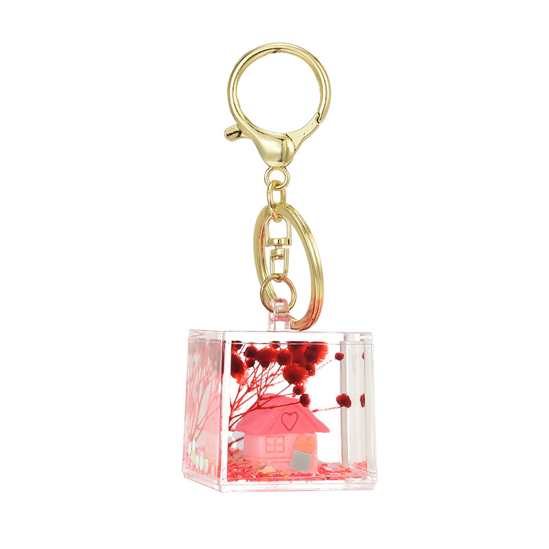 Cartoon Style House Square Arylic Women's Keychain display picture 8