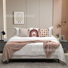 儿童样板房床品 青少年家具展厅 现代北欧多巴胺软装床笠式八件套