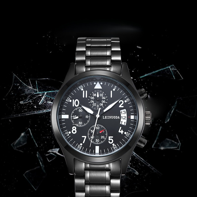 男士手表多功能防水夜光户外运动腕表日历性价比石英表批发大表盘