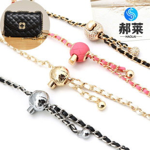 Small Gold Ball Adjustable Chain Bag Strap Shoulder Strap Crossbody Shoulder Phone Replacement Chain Metal Bag Chain Accessory