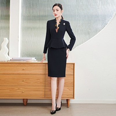 职业套装女时尚高端西服职场通勤西装正装珠宝店工装美容院工作服