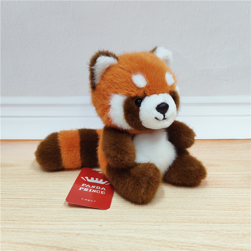 Descomprima la bolsa de frijoles del tesoro en la palma de la mano, muñeca pequeña, mesa con panda, peluche, muñeca de mapache suave, juguete para niños