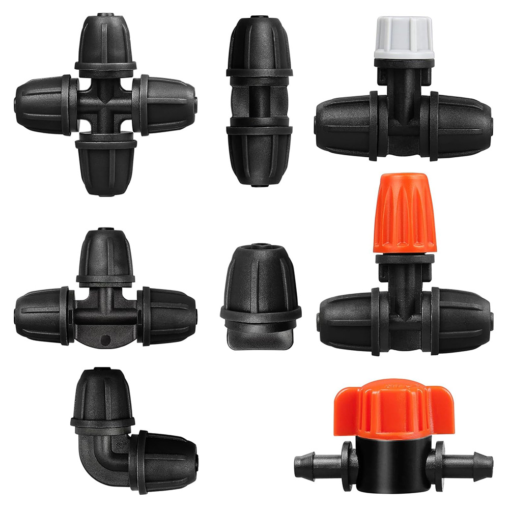 Nuevos accesorios de riego por goteo transfronterizos 47 conectores de bloqueo capilar serie de herramientas de riego por goteo automático doméstico