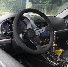 新款MOMO改装叮一声快拆方向盘14寸大凹真皮磨砂皮通用竞技转向盘