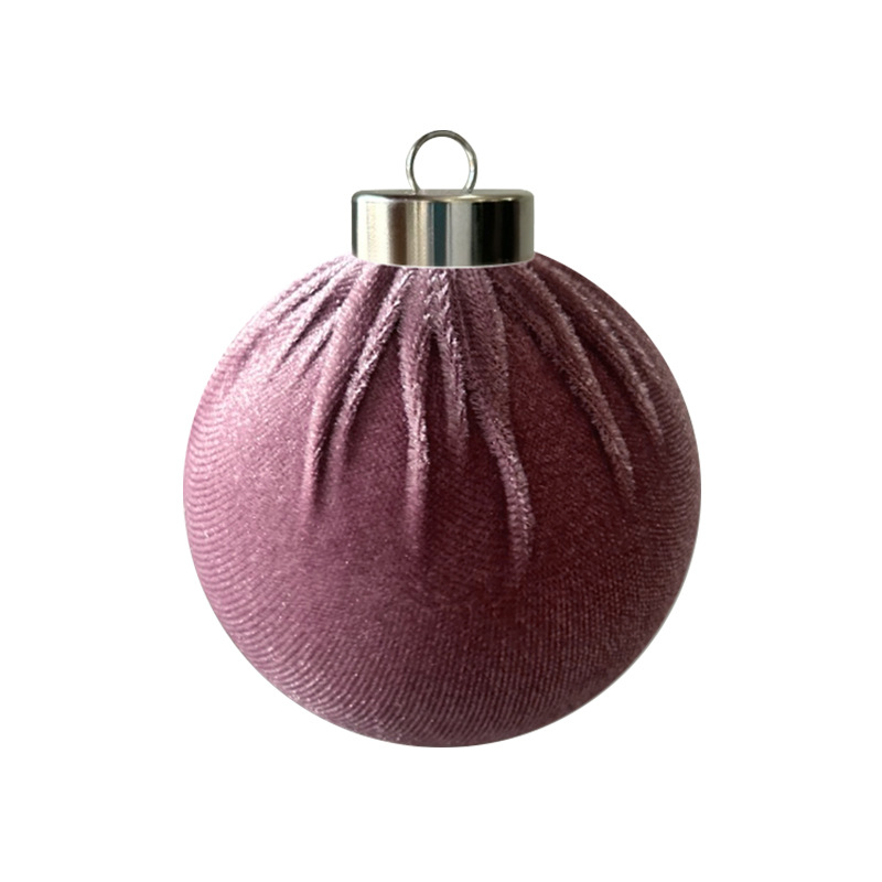 Venta directa de fábrica 6/8CM bola de tela decoración de bolas de Navidad decoración de Navidad adornos al por mayor