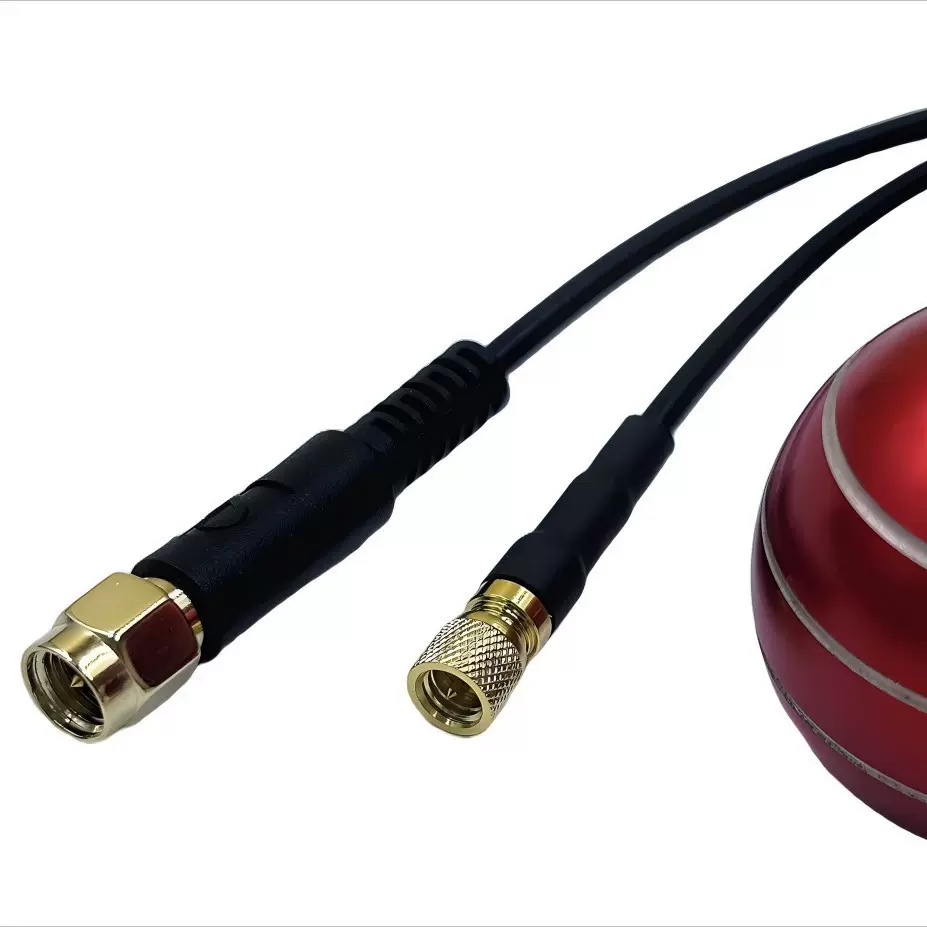 M5公头连接器压力传感器连接线接SMA公头超声波探头线