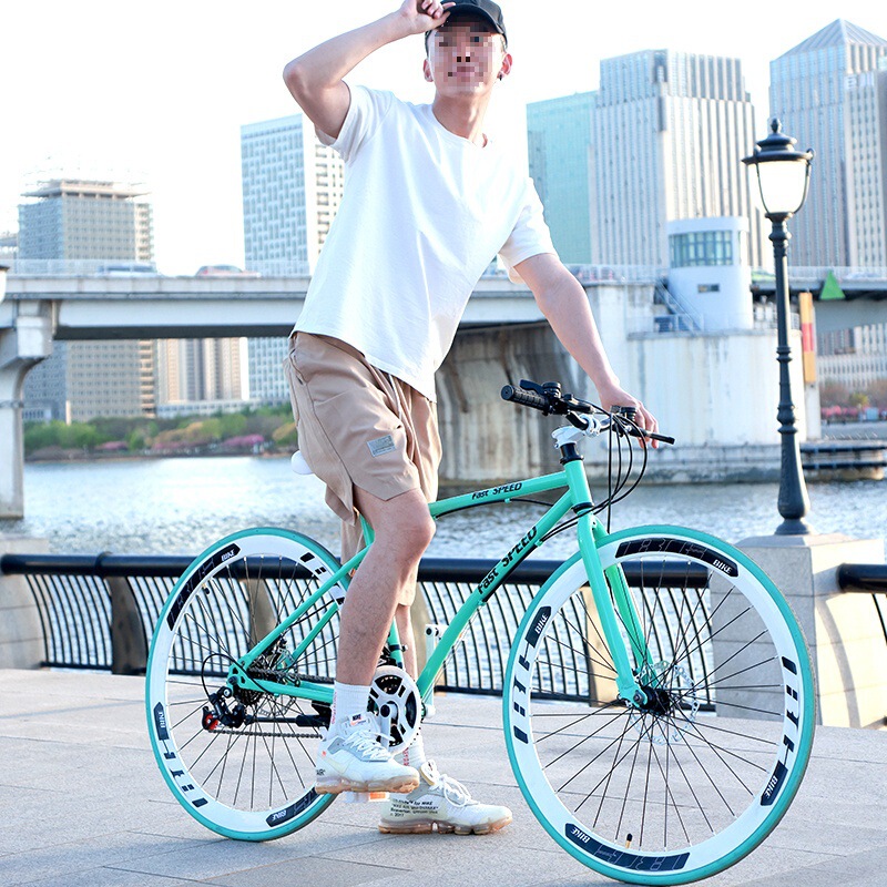 Road Bike Women's Handbrake Easy Bicycle Reverse Gear Shift Ultra-Fast Racing Solid Women's Bicycle