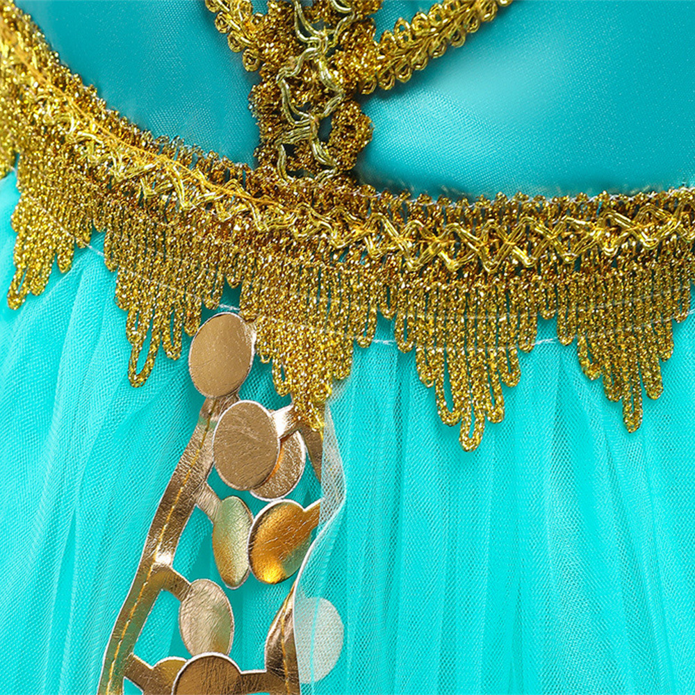 Europa y América de Halloween vestido de los niños Aladdin lámpara mágica Jasmine princesa vestido Cosplay vestido de los niños