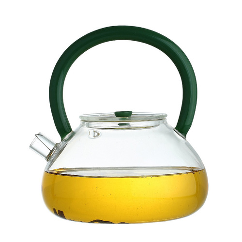 Cooking tea around the stove, glass handle kettle, thickened high temperature resistant boiling kettle, electric ceramic stove, teapot with jade handle, tea set