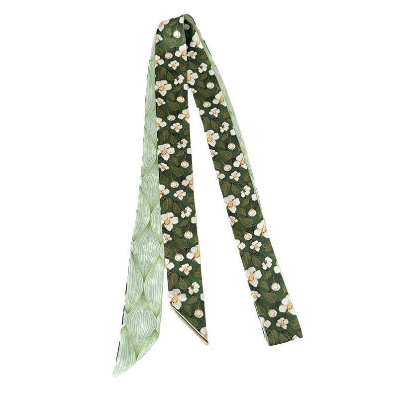 Pequeña bufandas de seda para mujeres 2025 nueva moda francesa temperamento correa de cabello coreana decoración universal bufandas correa de cintura