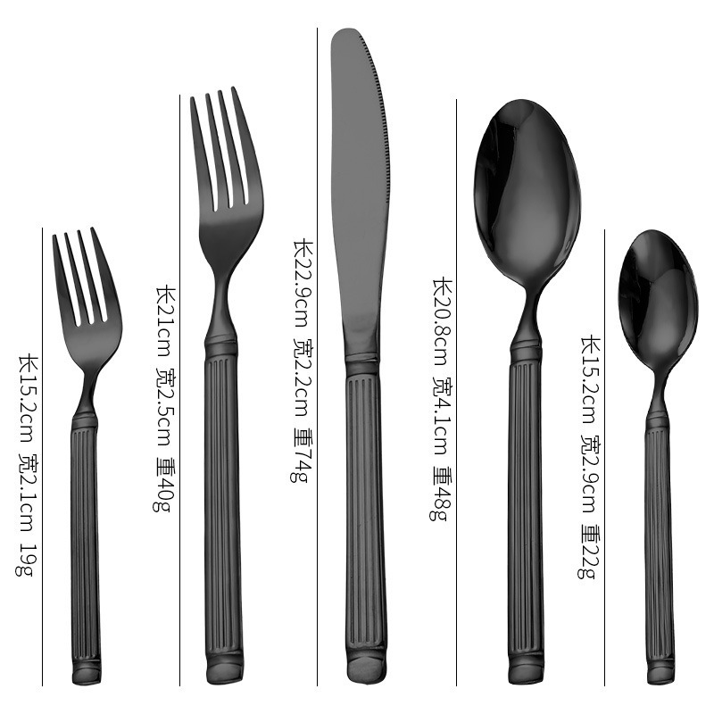 OZON conjunto de cubiertos de columna romana 6 piezas principales espejo pulido cubiertos de hotel cuchillo de comida occidental tenedor cuchara cuchillo de filete