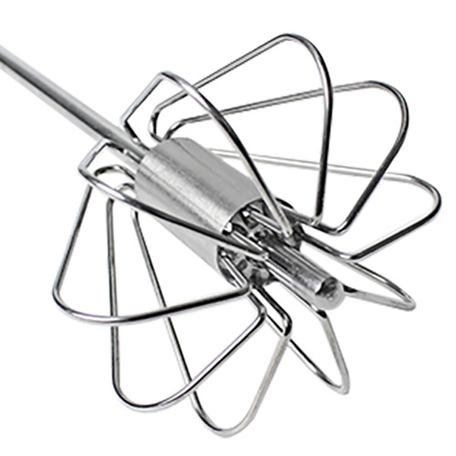 10-inch, 12-inch, 14-inch stainless steel rotating press manual egg beater stainless steel egg beater cream baking tool